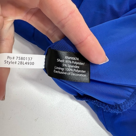 Boston Proper Hardware Detail Blouson Knit Top Deep Ocean Blue NEW Size Small - Picture 10 of 13